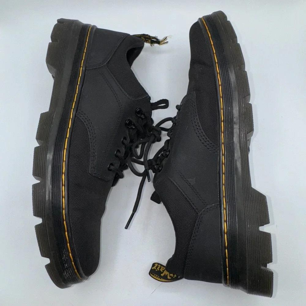 Dr. Martens Reeder Mens Utility Shoes US 13 Black Leather Rugged Sole‎ Lace Up